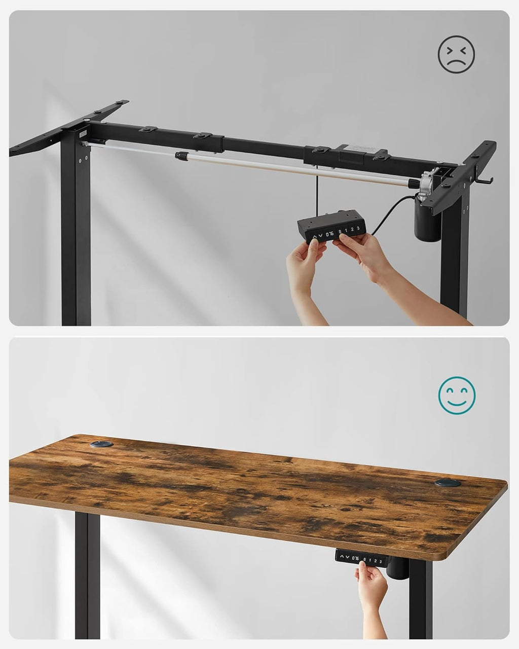 Elektriskt skrivbord - Höjdjusterbar - 60 x 120 cm