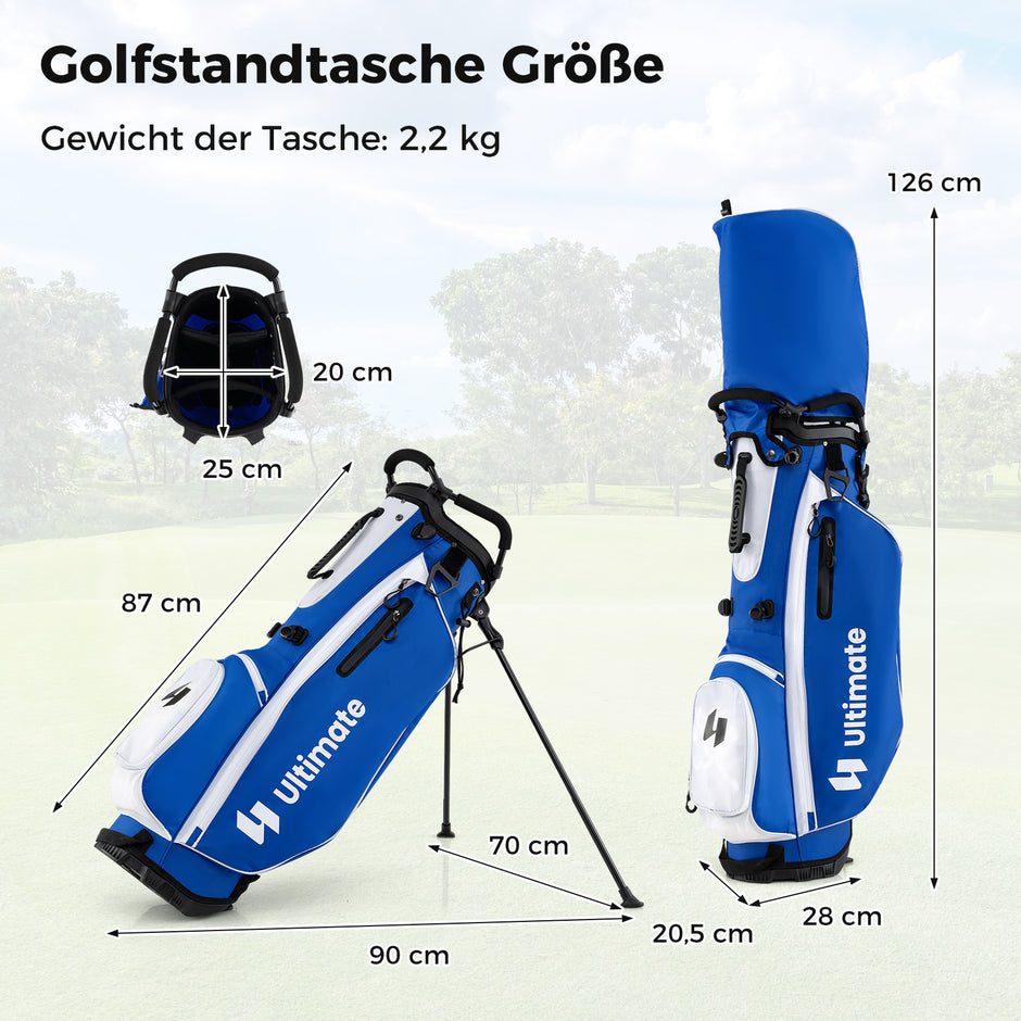 Herrar – Komplett Golfklubbor Set Delar Golfset Högerhänt med Golfbag – 15 – Blå