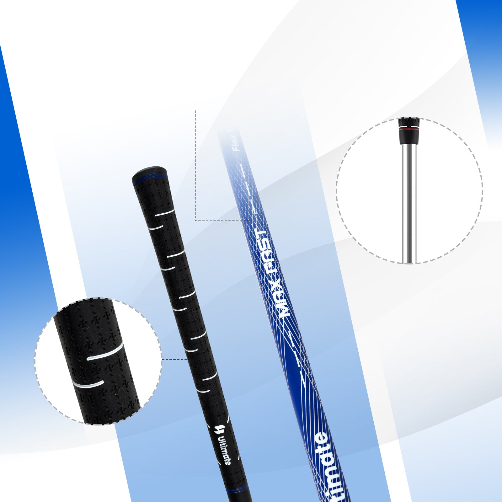 Herrar – Komplett Golfklubbor Set Delar Golfset Högerhänt med Golfbag – 15 – Blå