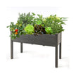 Högbädd – trä Anzuchtbädd stor Förbädd planteringskärl planteringslåda – 125 x 59 x 76 cm – Grå