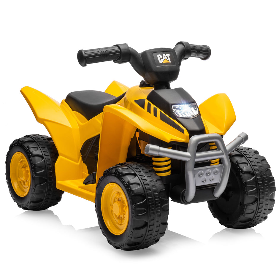 6V – Elektrisk Barn Quad Mini med LED strålkastare Elbil ATV för från månader – 18-36 – Gul