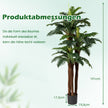 pack – Konstgjorda palmer med justerbara blad och äkta stammar mossa inomhusväxt – 2 3 – Grön