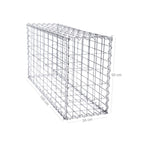 Schanskorf - Rostfri Steenkarf - Gabion - 100 x 50 x 30 cm - Silver