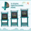 Barn – H höjdjusterbar tavla med whiteboard och magnetisk Fällbar staffli – Grön