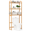 stegs – toalettställ i bambu, badrumshylla, fristående toalettsskåp med krokar, – 3 3 71,5 x 25 x 166 cm – Natur