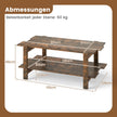 stegs – soffbord med hylla, kaffebord, rektangulärt sidobord, accentbord – 2 – Rustik brun