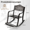Gungstol – i aluminiumgjutning med fotstöd, relaxstol, svängstol – Brun