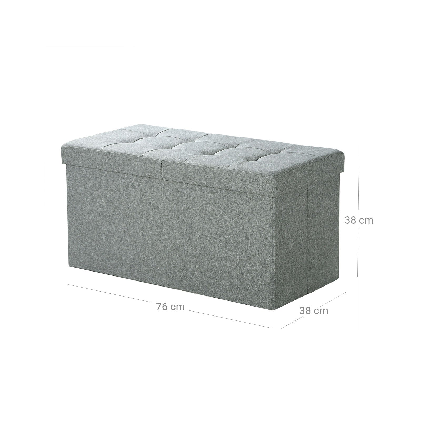 Seat Box - Soffa med förvaringsutrymme - Skyltskydd - 80 L - ljusgrå