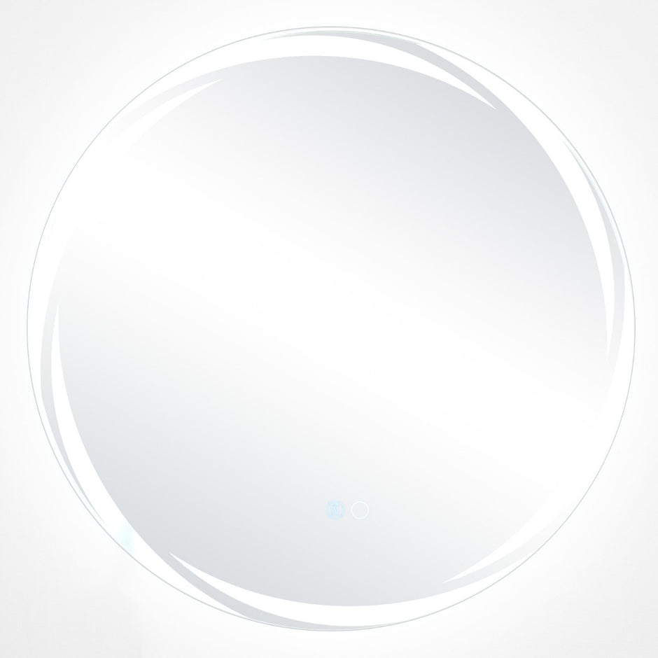LED badrumsspegel – med belysning rund anti dim oval – 60 cm – Silver
