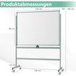Dubbelsidigt – Mobilt Whiteboard Höj och sänkbart Magnetiskt Rullande – Grön