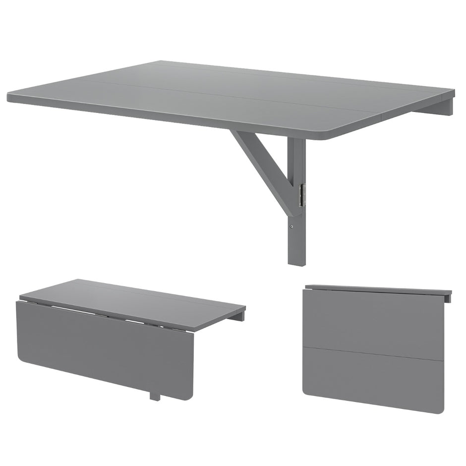Väggmonterat – hopfällbart bord Platsbesparande – 80 x 60 cm – Grå