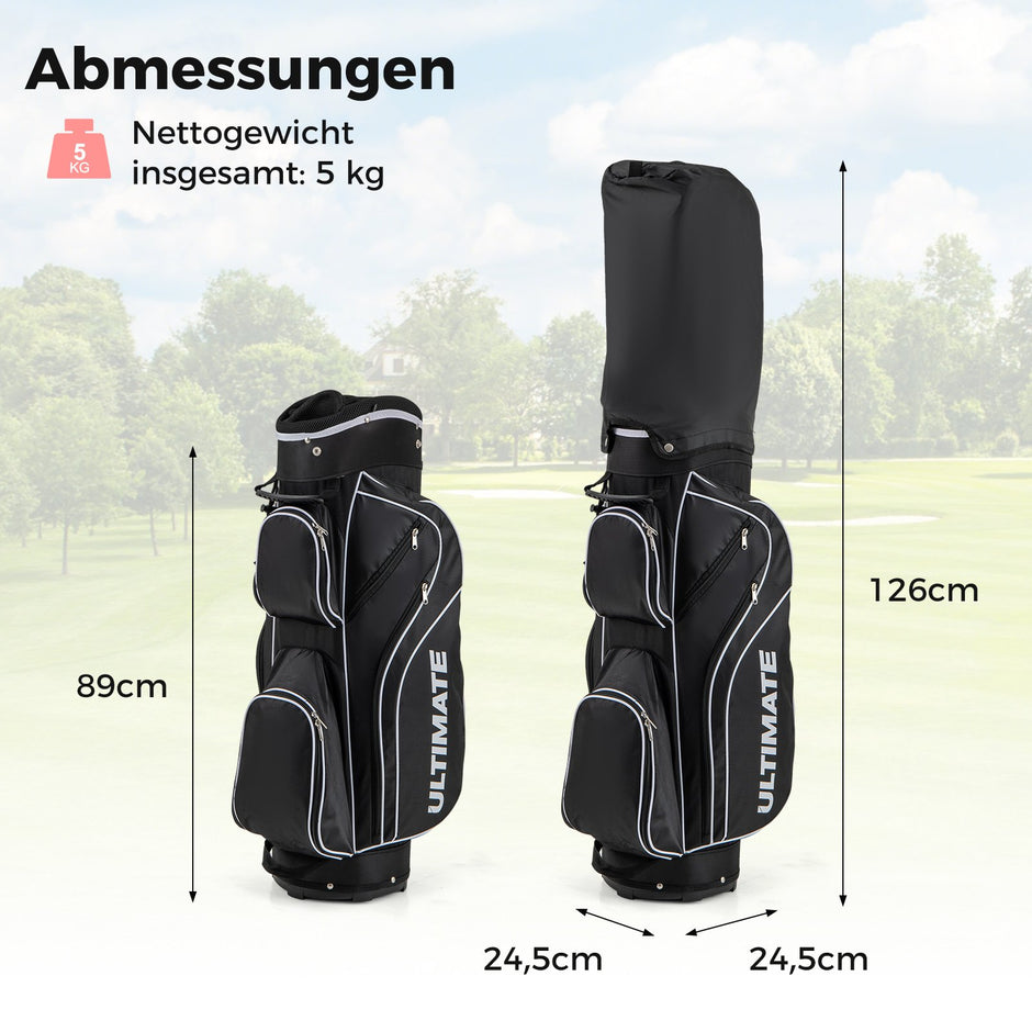 Komplett – set med golfklubbor för högerhänta damer, bärväska – Svart