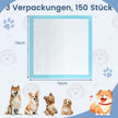 Träningsmaterial – för hundar, utomhussäkert lagers design, valpunderlag Puppy Pads (76 x stycken) – 6 76 cm 150 – Blå