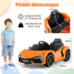 Elbilar – för barn Lamborghini Revuelto 12V med LED strålkastare – Orange