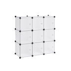 Racking System - 9 kuber - med dörrar - garderob och skoprack - vitt
