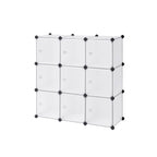 Racking System - 9 kuber - med dörrar - garderob och skoprack - vitt