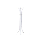 Pälsställ - Metall Standing Coat Rack - 176 cm High - 6 krokar - Vit