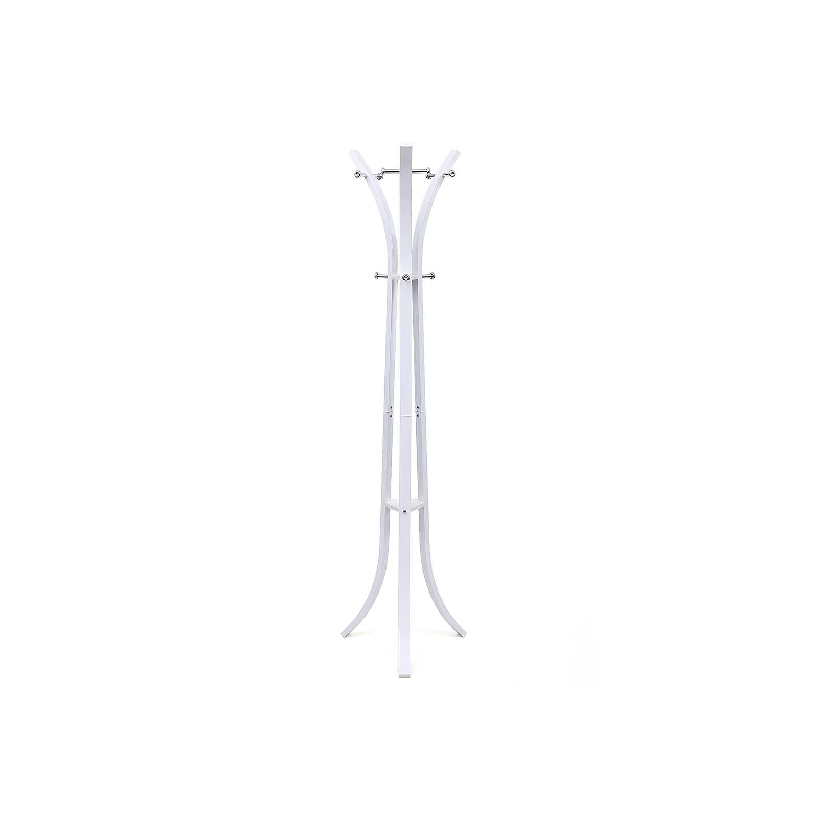 Pälsställ - Metall Standing Coat Rack - 176 cm High - 6 krokar - Vit