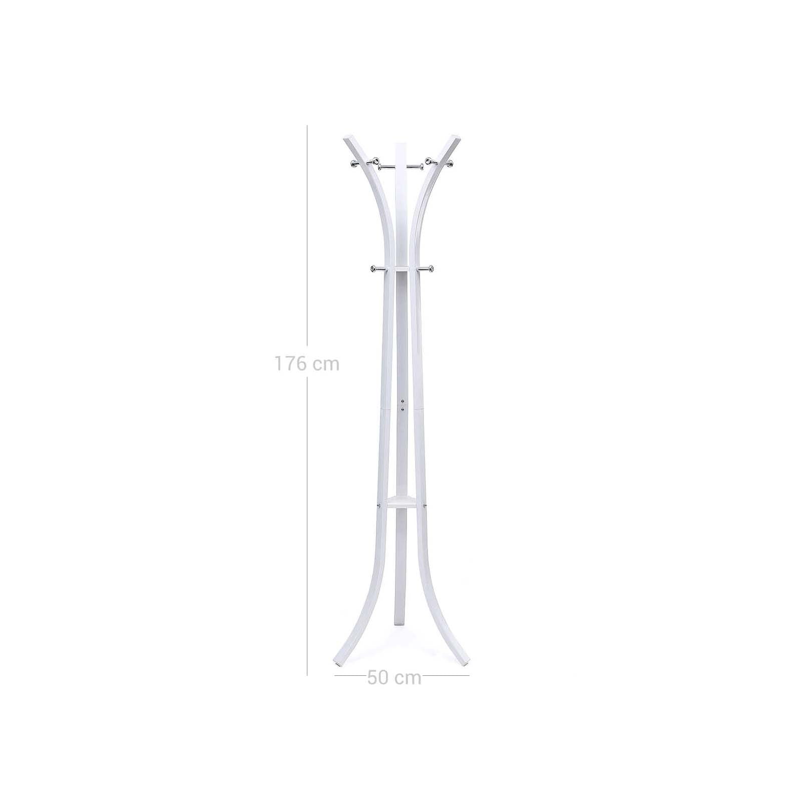 Pälsställ - Metall Standing Coat Rack - 176 cm High - 6 krokar - Vit