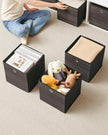 Förvaringsboxar – Hopfällbar design – Set om 6 – Mörkbrun