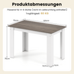 Matbord – för personer trä rektangulärt stort modernt köksbord vitt – 4-6 120 cm – Vit