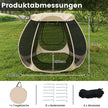 Pop – up mesh paviljong för personer hopfällbart utomhuscampingtält med runt om – 4-6 310 x 270 cm – Svart