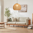 Flätad – pendellampa Boho taklampa med justerbar hänghöjd hänglampa – Brun