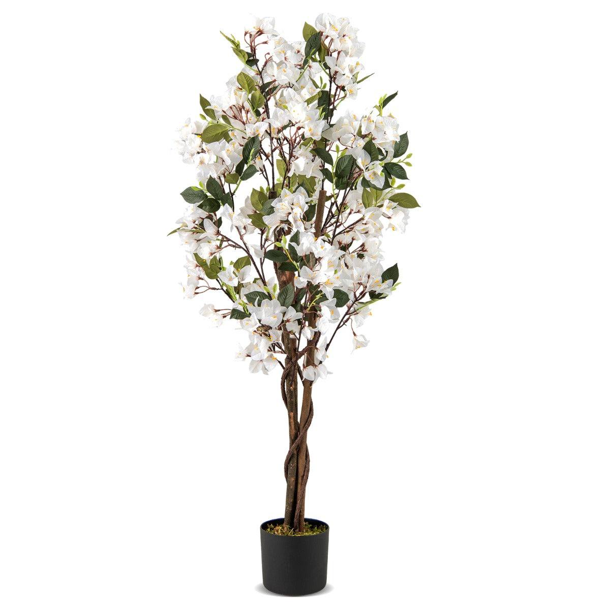 Konstgjord – träd med blommor i kruka bougainvillea växter styck – 1 120 cm – Vit