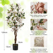 Konstgjord – träd med blommor i kruka bougainvillea växter styck – 1 120 cm – Vit