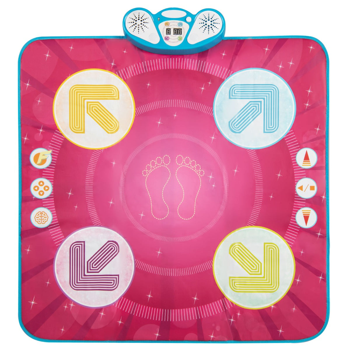Barn – dansmatta med LED lampor och minnesspel musiklåtar musikmatta – 8 – Rosa