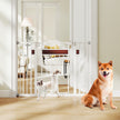 Hundskyddsgaller – Dörrgaller utan borrning med liten Hundgaller – Vit