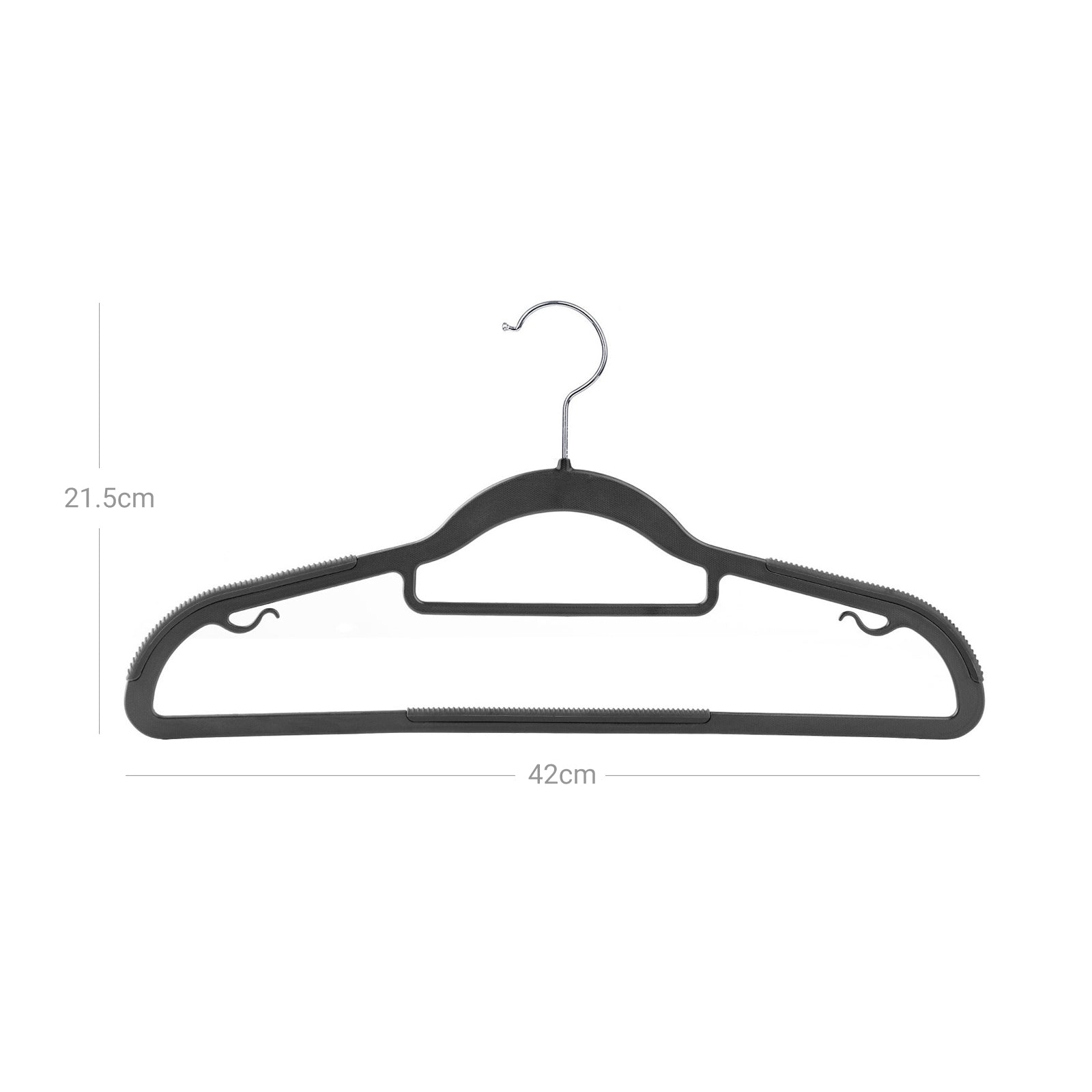 Klädhängare - Anti -Slip - Set of 50 - Grey
