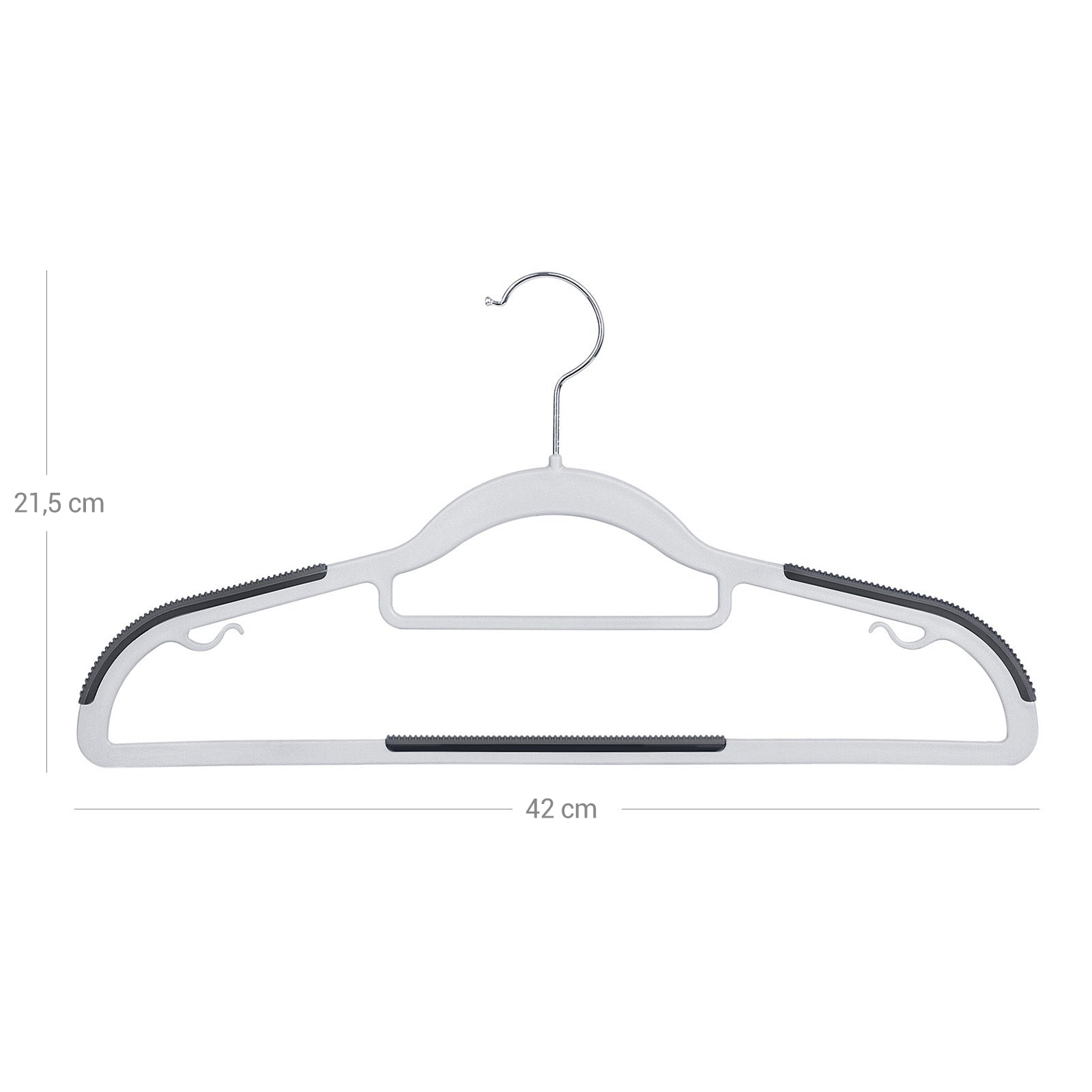Klädhängare - Anti -Slip - Set of 50 - Grey