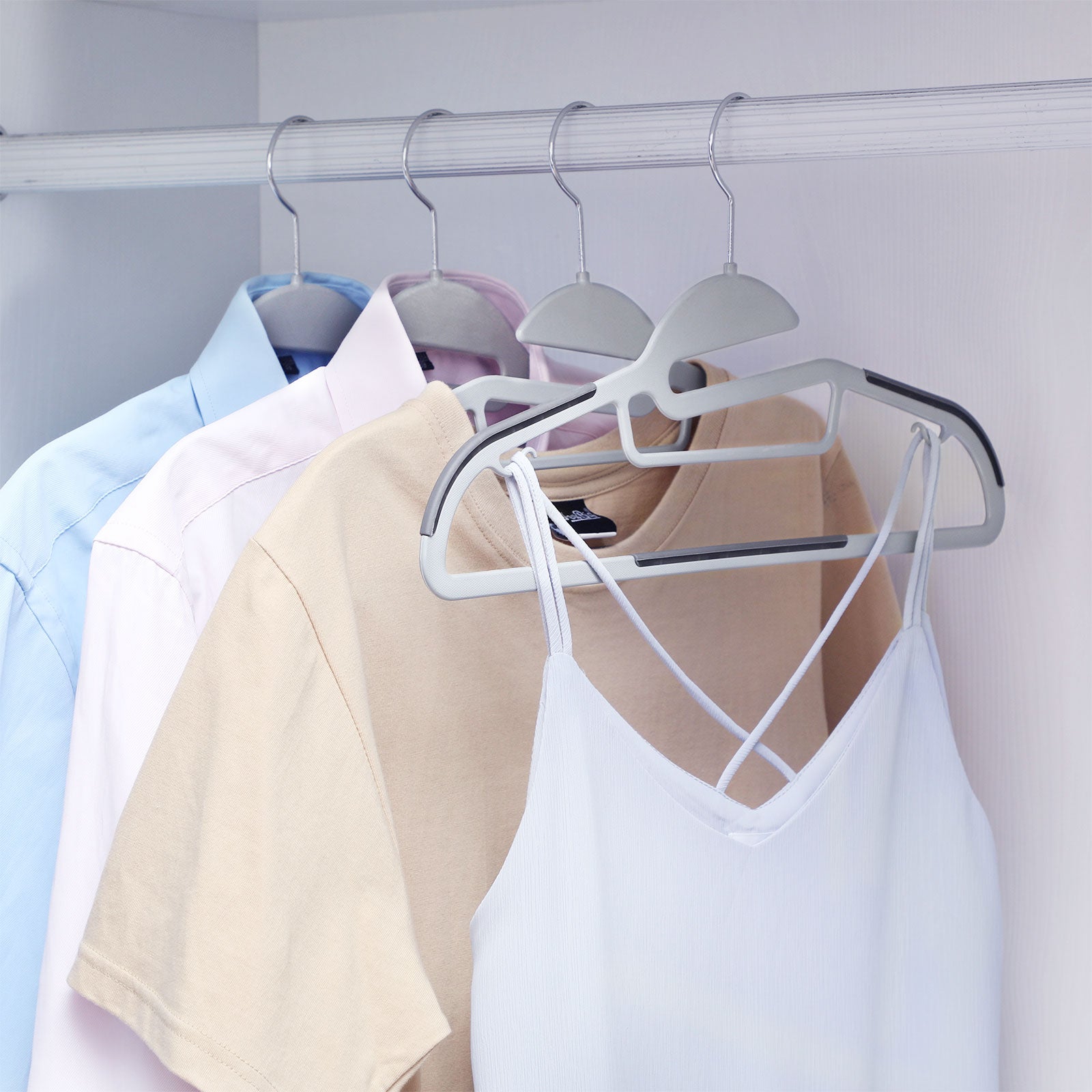 Klädhängare - Anti -Slip - Set of 50 - Grey