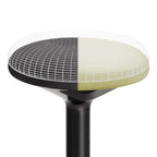 Arbetspall - kontorsstol utan ryggstöd - 360 ° roterbar - 50-65 cm - svart