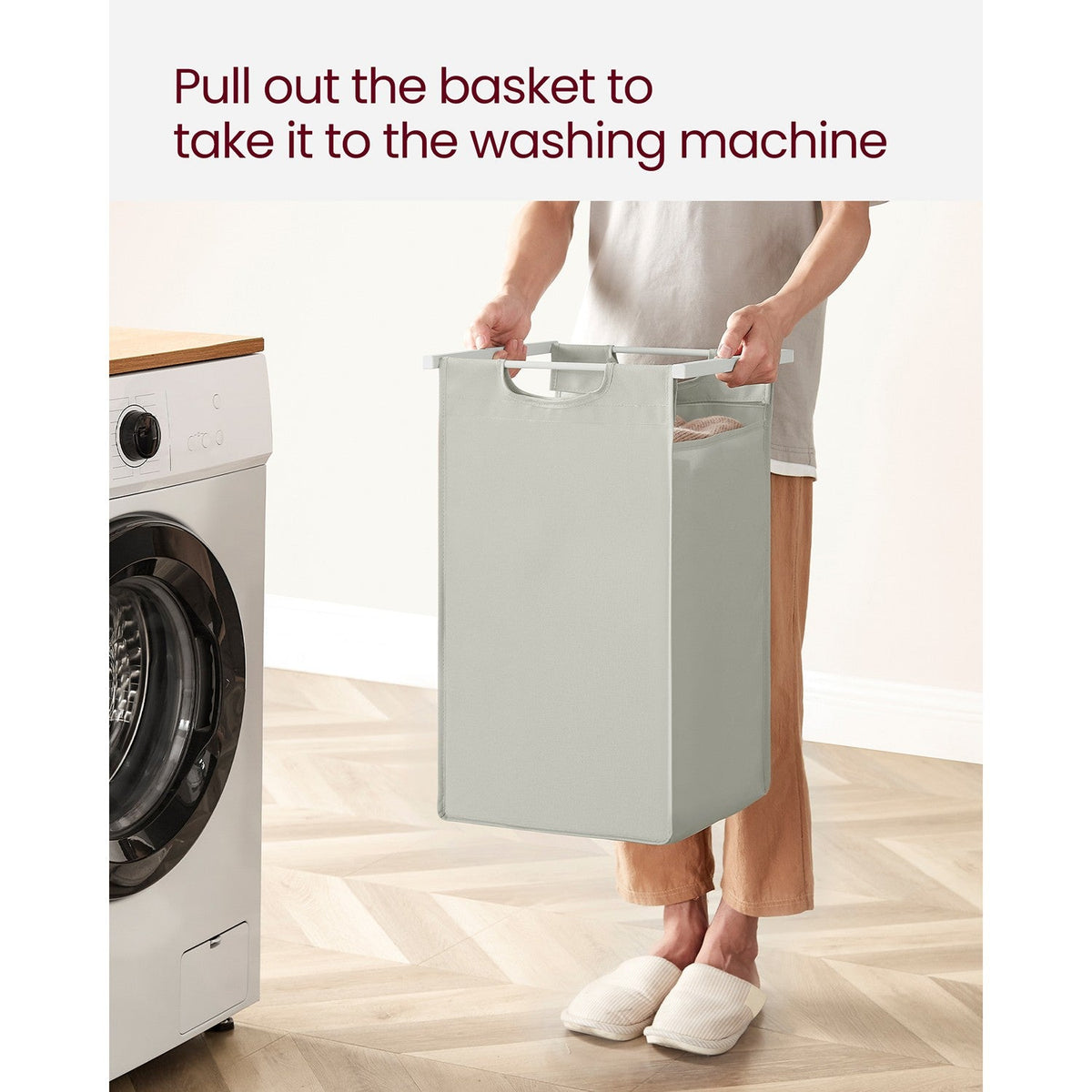 Laundry Basket - MDF and Steel