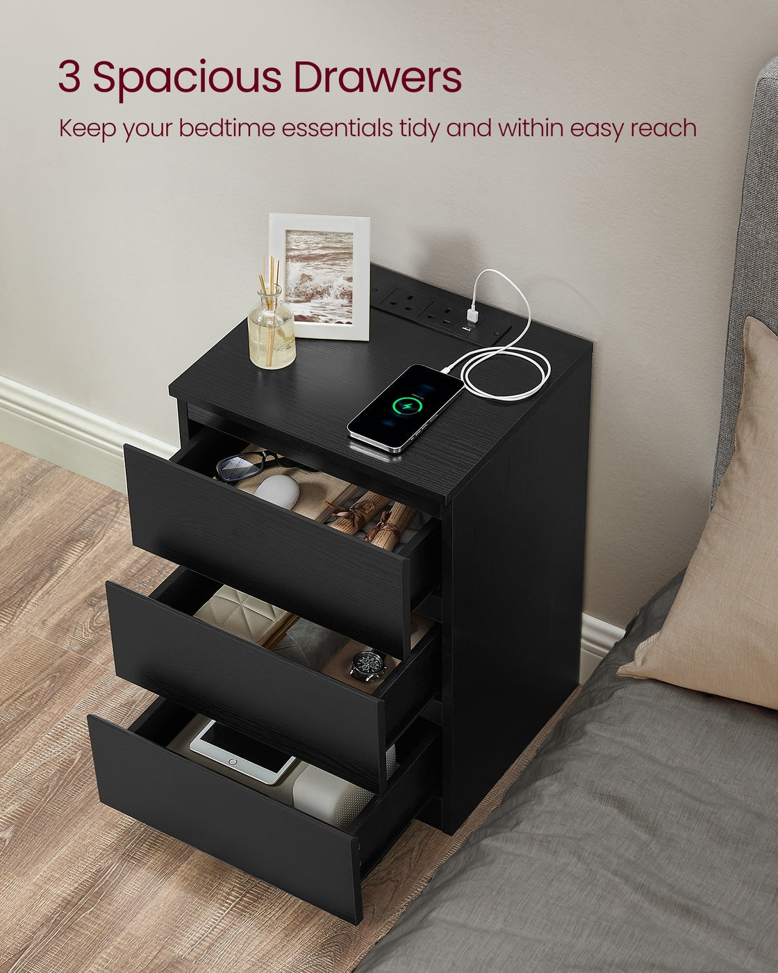 KAILYN Collection Bedside Tables - Wood
