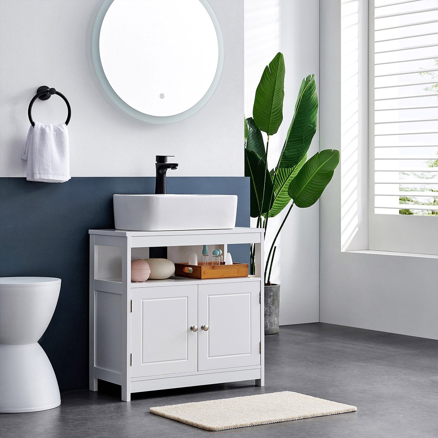 WASHBASIN Under Case - Badrumsmöbler - 60 x 30 x 60 cm - Skandinavisk design - Matt White