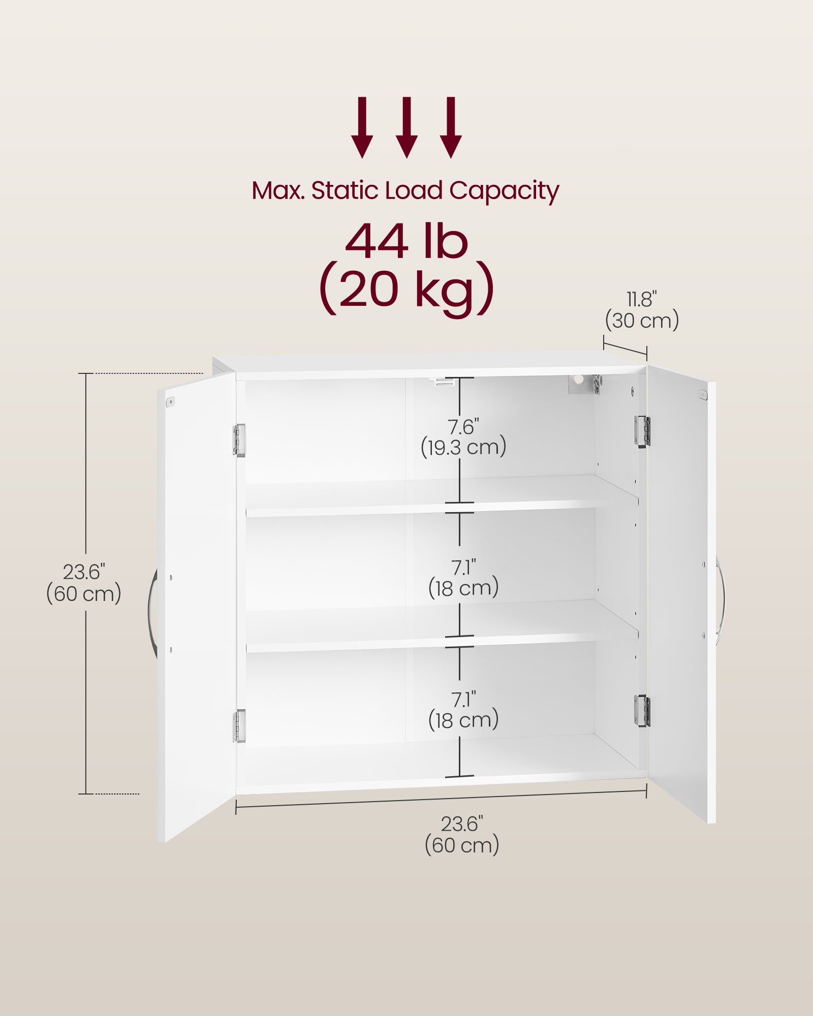 Badrumsmöbler - med hyllor - 30 × 60 × 60 cm