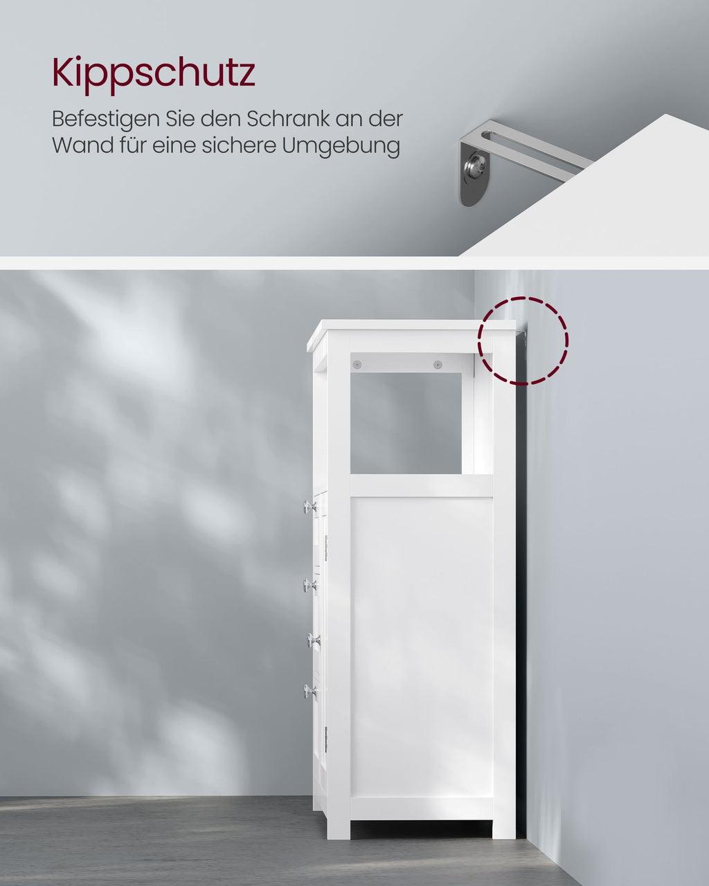 Badrumsmöbler - 30 x 60 x 80 cm - med 3 lådor