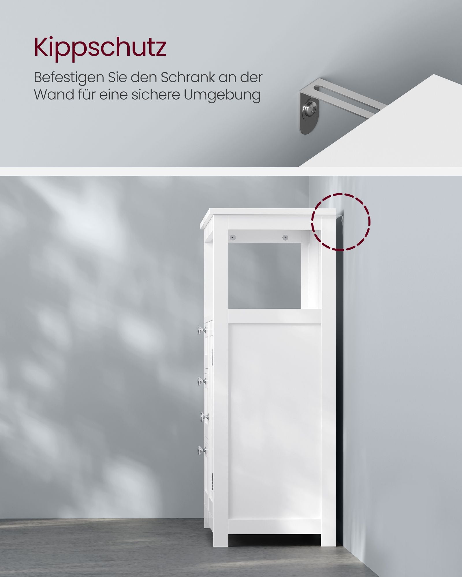 Badrumsmöbler - 30 x 60 x 80 cm - med 3 lådor