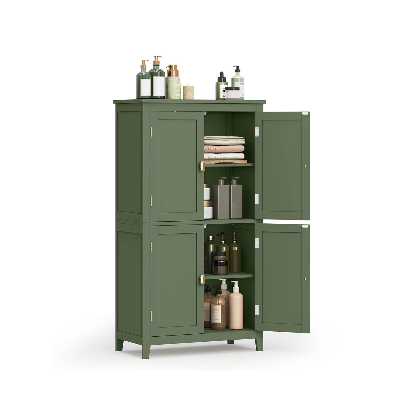 Badrumsskåp - vardagsrumskåp - dörrar - 4 dörrar - från trä - grå