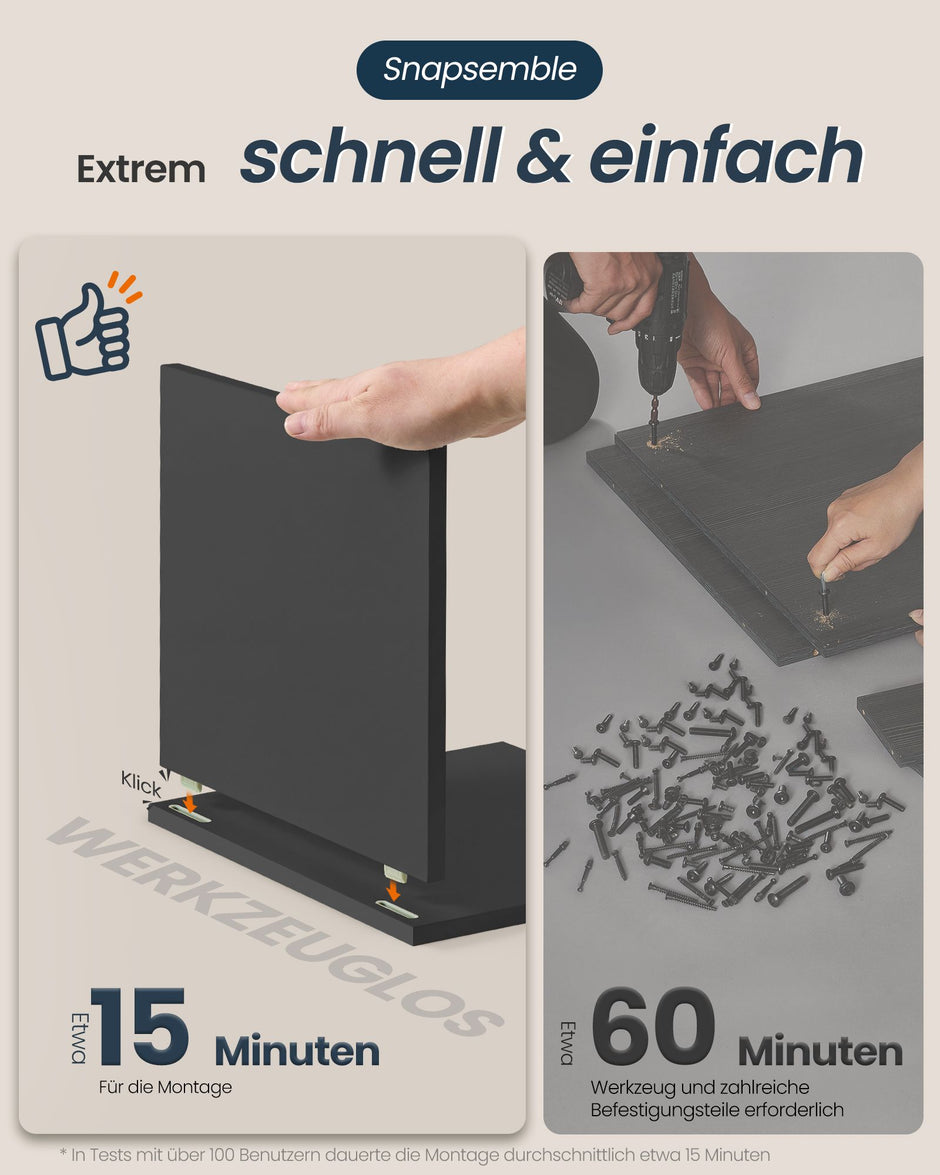 Badkamerkast – Smal en Hoog – 2 Deuren – Verstelbare Planken – 30 x 30 x 170 cm – Inktzwart