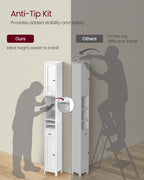 Badrumsskåp - Justerbara hyllor - Öppet - Modell 2