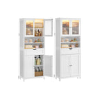 Badrumsskåp – Med hyllor, lådor och öppna fack – Vit – Badrum