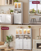 Badrumsskåp – Med hyllor, lådor och öppna fack – Vit – Badrum