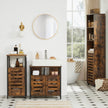Tvättställsskåp - Vintage look - Träskiva - Brun-Svart