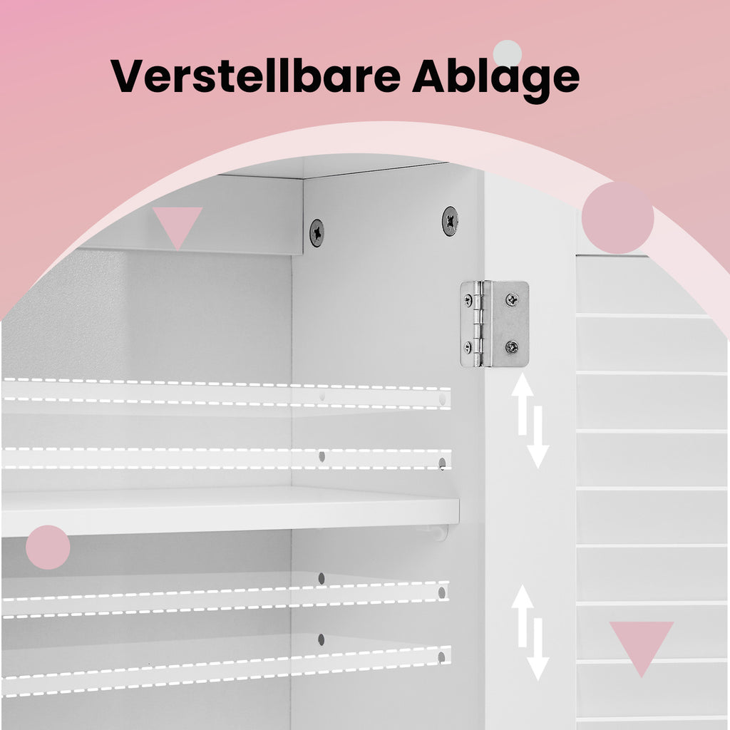 Badrumsskåp - Väggskåp eller medicinskåp med justerbart bräde