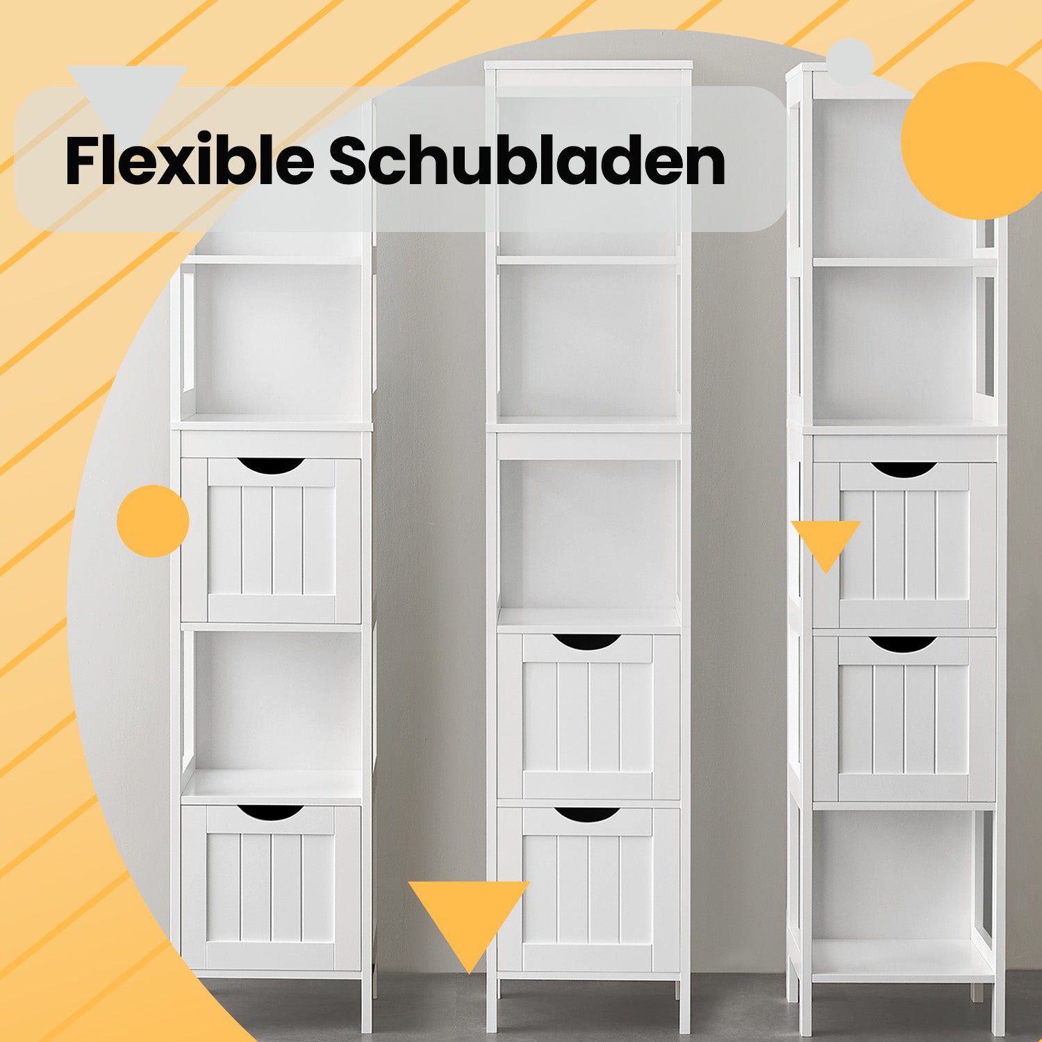 Badrumsmöbler - fristående skåp, elegant design