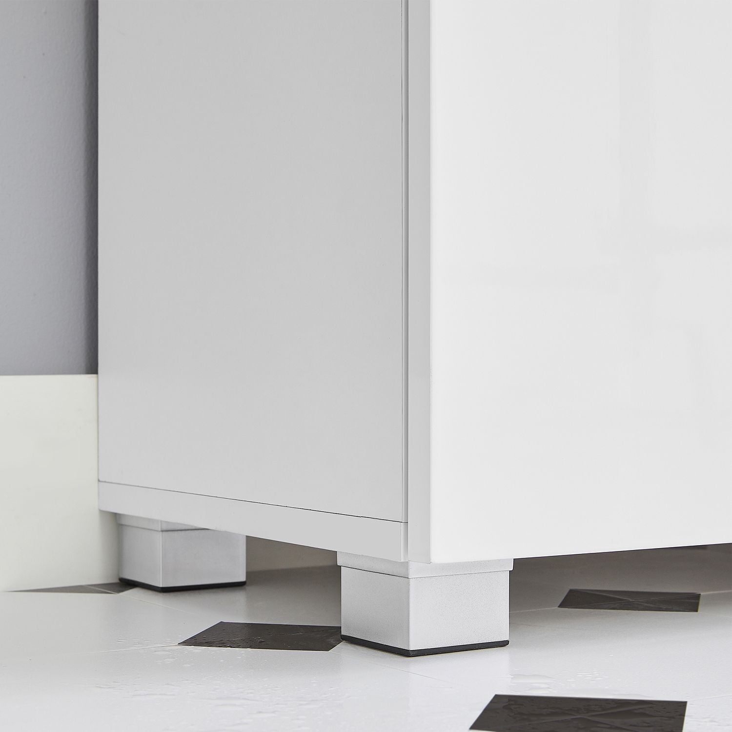 WASHBASIN MURNITER - Badrumsskåp - Basskåp - med dubbla dörrar - Vit